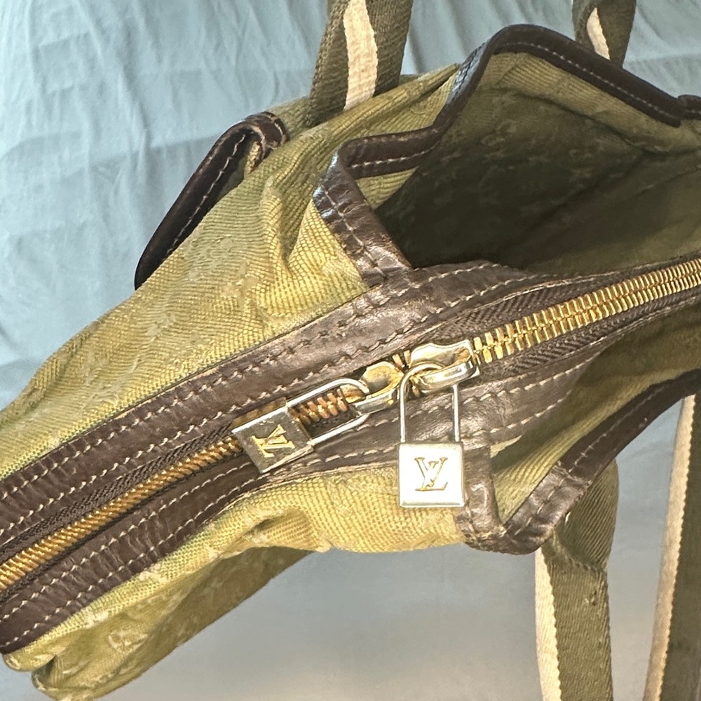 Louis Vuitton Croisette Marina PM Khaki Mini Lin Canvas Satchel - Picture 7 of 16